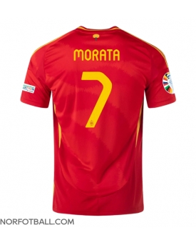 Billige Fotballdrakt Spania Alvaro Morata #7 Replika Hjemmedrakt EM 2024 Kortermet